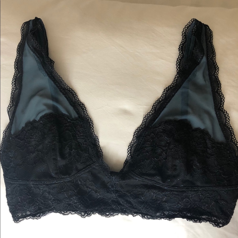 *re-posh* Free People black & teal bralette